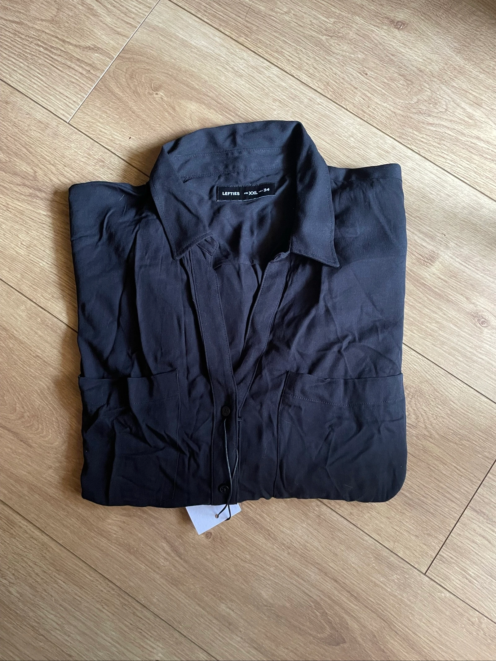 Camisa de botões preta tamanho XXL – photo 4